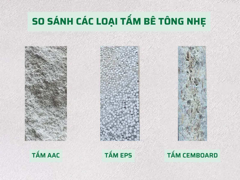 Tấm AAC epanel so với các loại tường khác