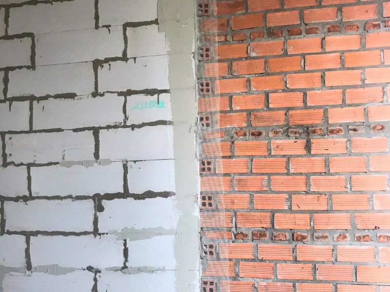 xử lý vị trí tiếp giáp giữa gạch AAC và vật liệu khác