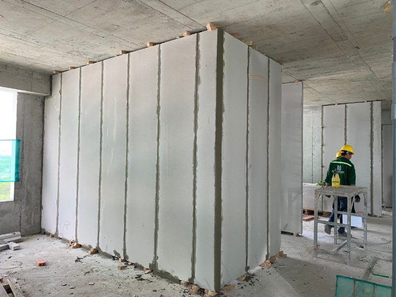 tấm ALC EPANEL ứng dụng làm tường ngăn